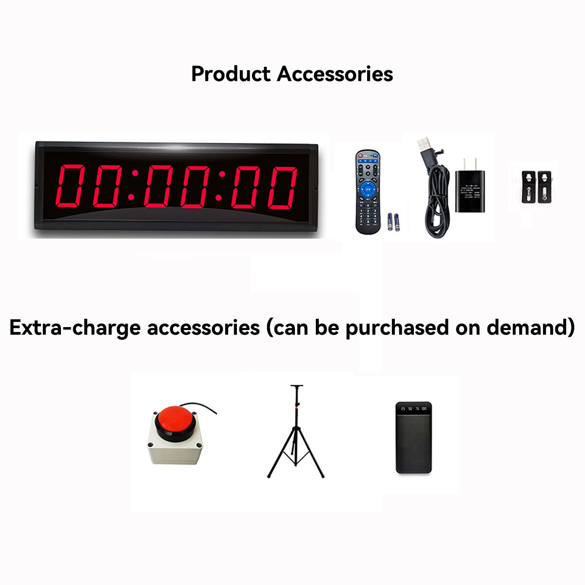 FX LED Timer / JTT36K Style FX LED timer accessories including remote adapter button and bracket