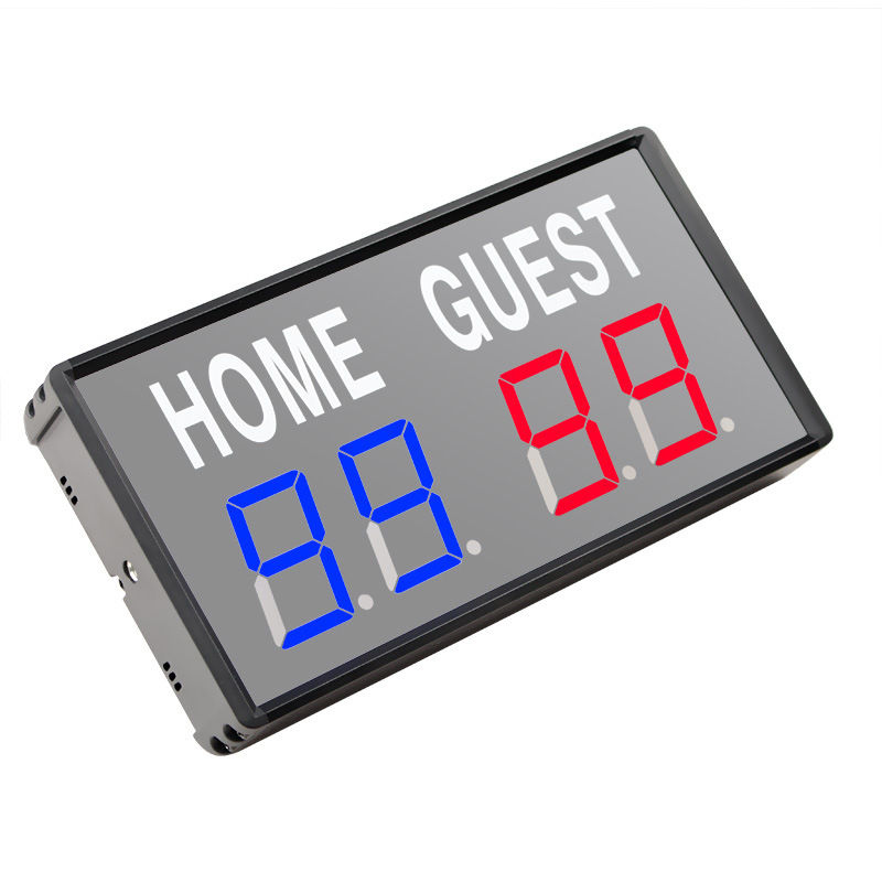 JX Portable Scoreboard angled view with blue and red score digits